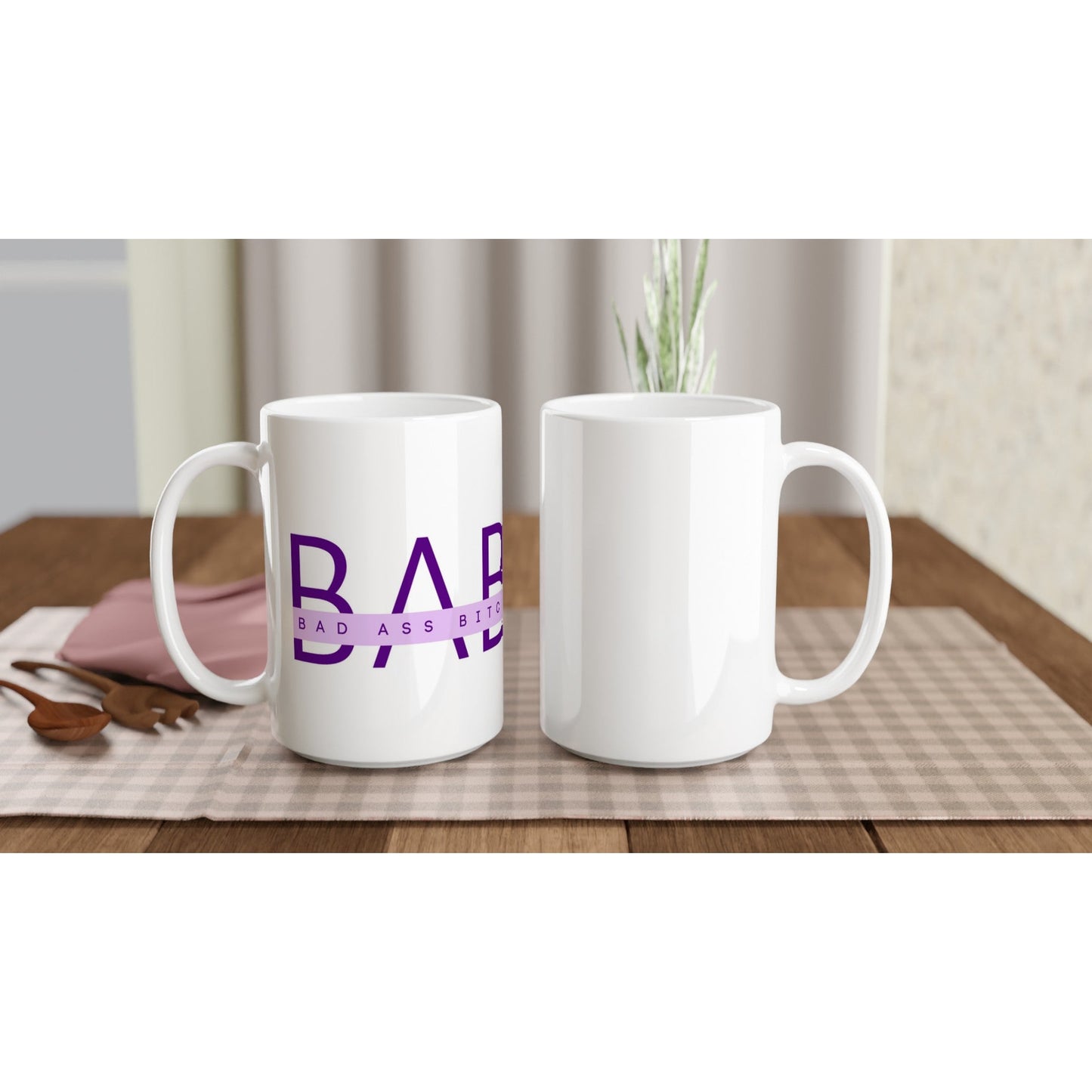 B - A - B Ceramic Large Mug - A Buzz with Words