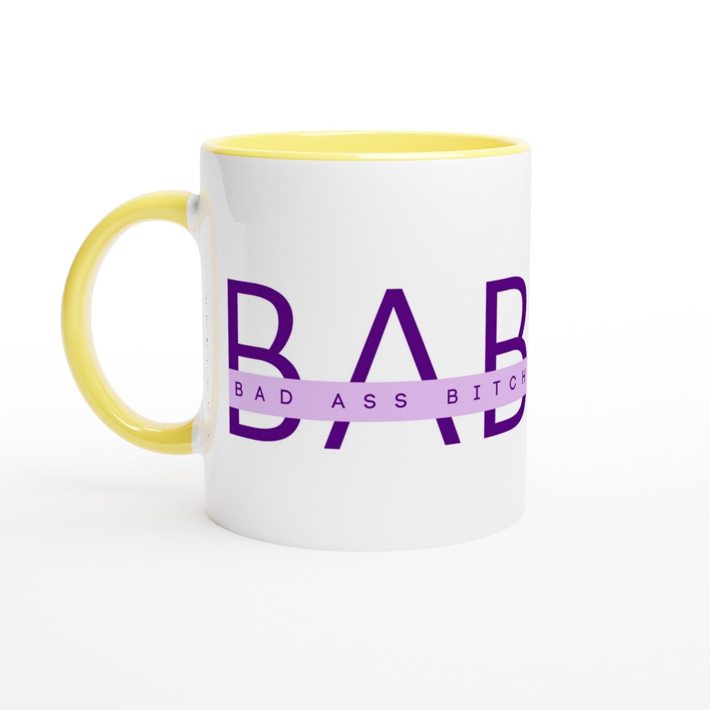 B - A - B Ceramic Mug with Color Inside - A Buzz with Words