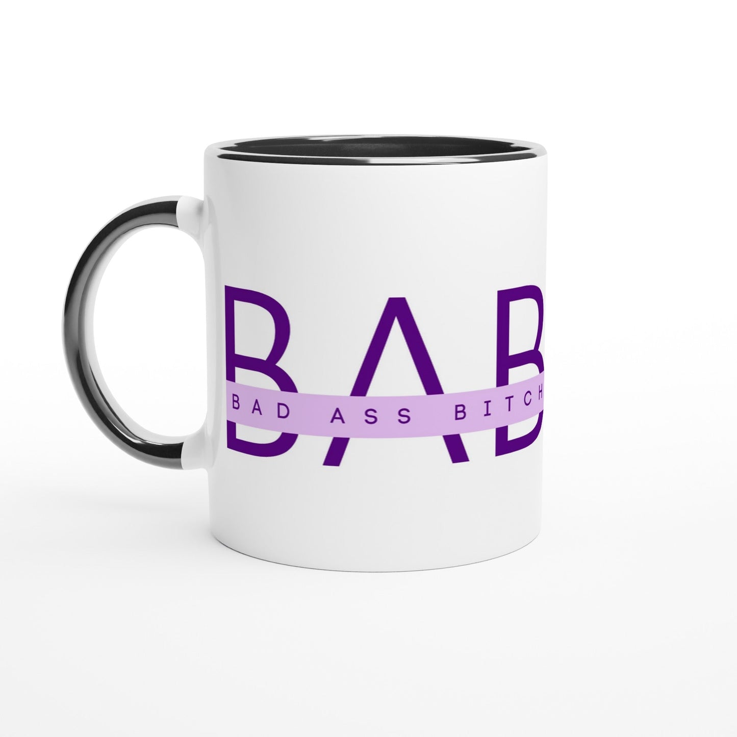 B - A - B Ceramic Mug with Color Inside - A Buzz with Words