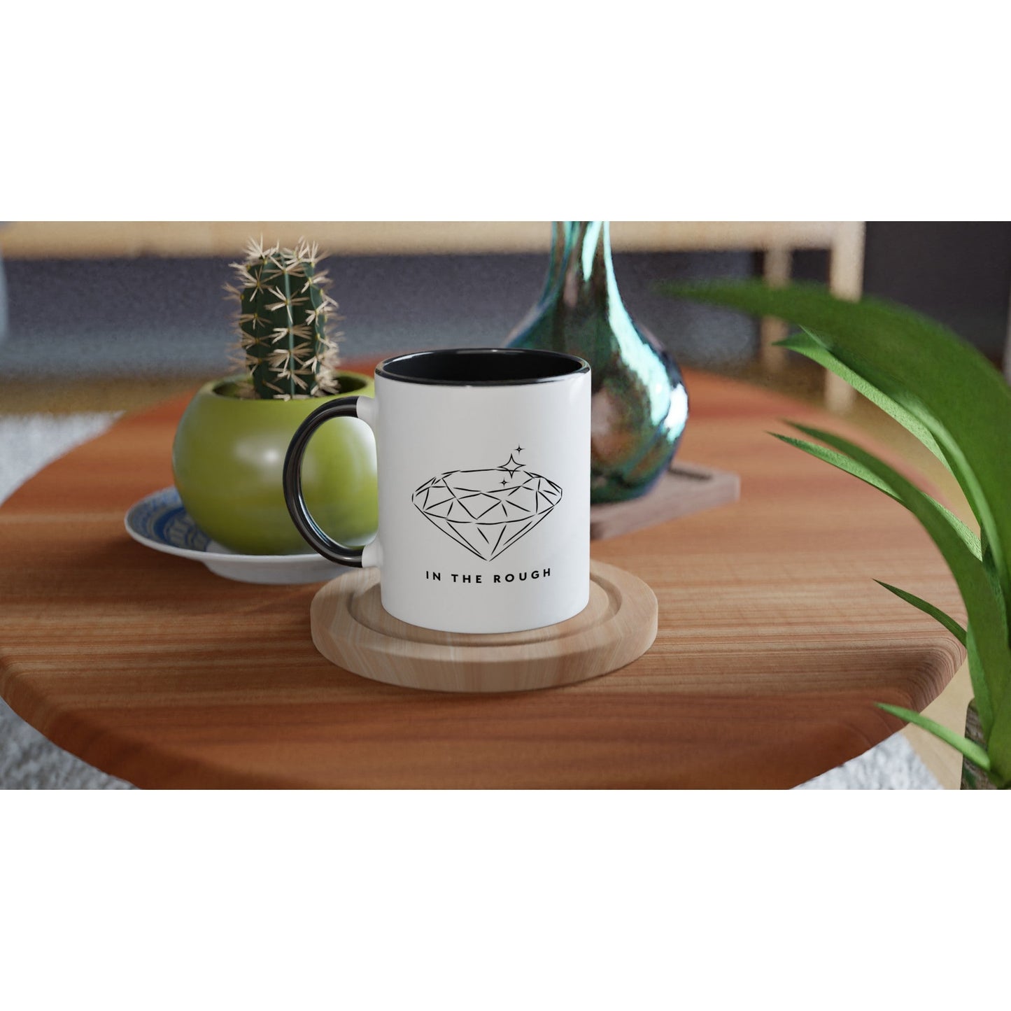 Diamond In the Rough Ceramic Mug with Color Inside - A Buzz with Words