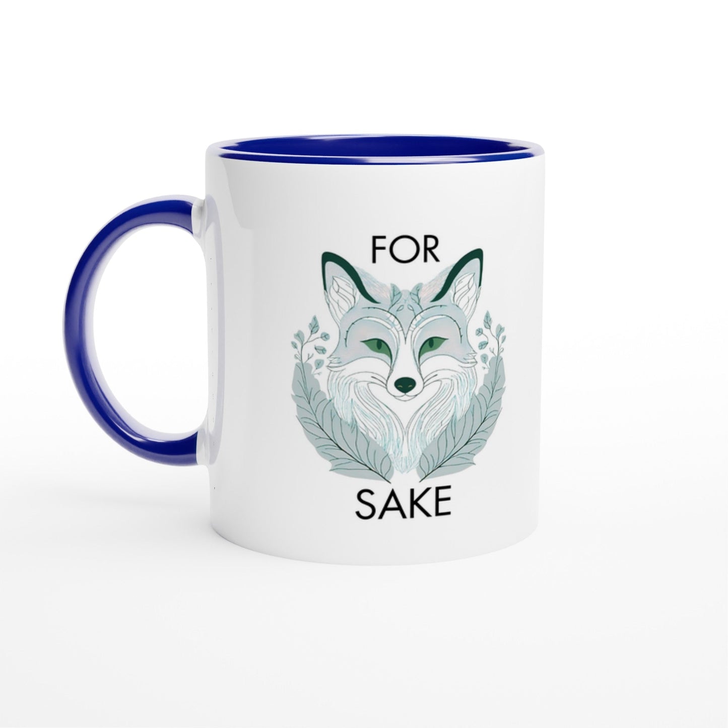 For Fox Sake Ceramic Mug with Color Inside - A Buzz with Words