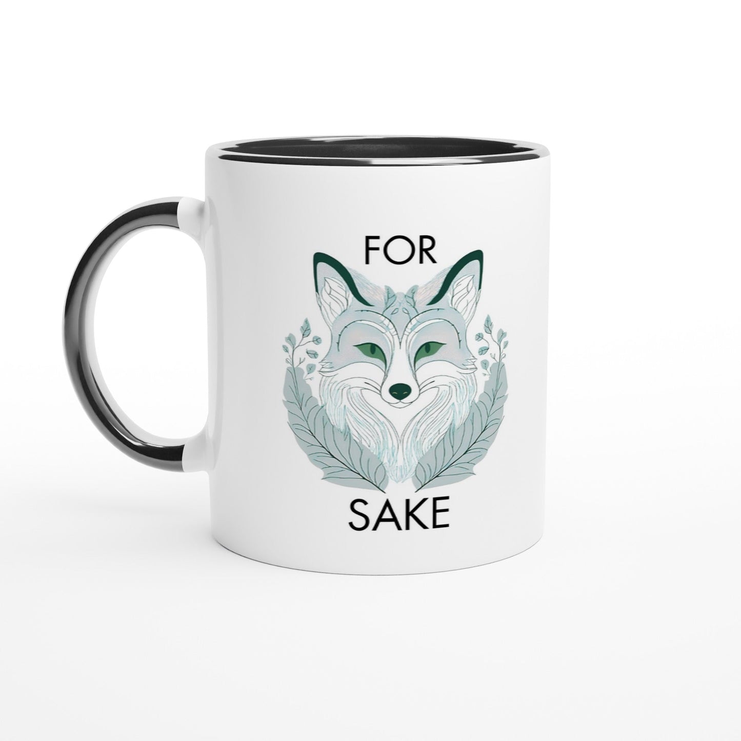 For Fox Sake Ceramic Mug with Color Inside - A Buzz with Words