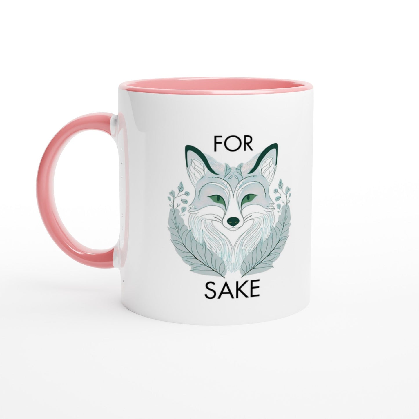 For Fox Sake Ceramic Mug with Color Inside - A Buzz with Words