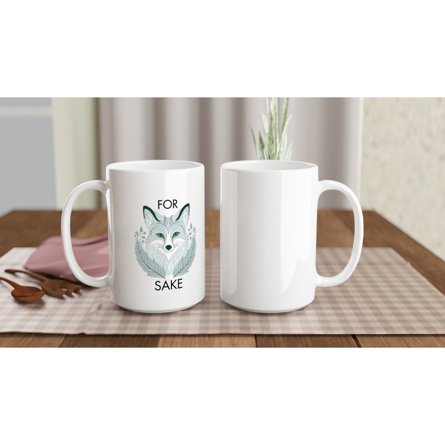 For Fox Sake Large Ceramic Mug - A Buzz with Words