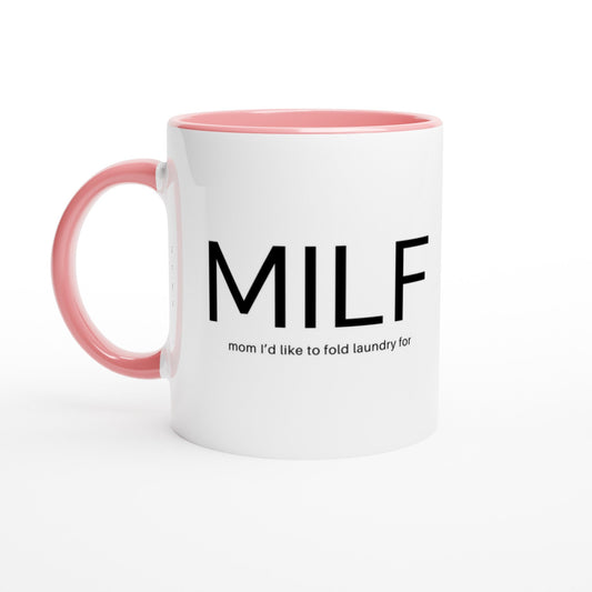 MILF Remix Ceramic Mug with Color Inside - A Buzz with Words