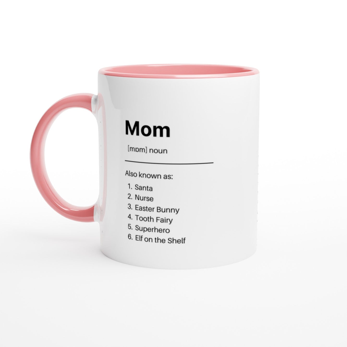 Mom Defined Ceramic Mug with Color Inside - A Buzz with Words