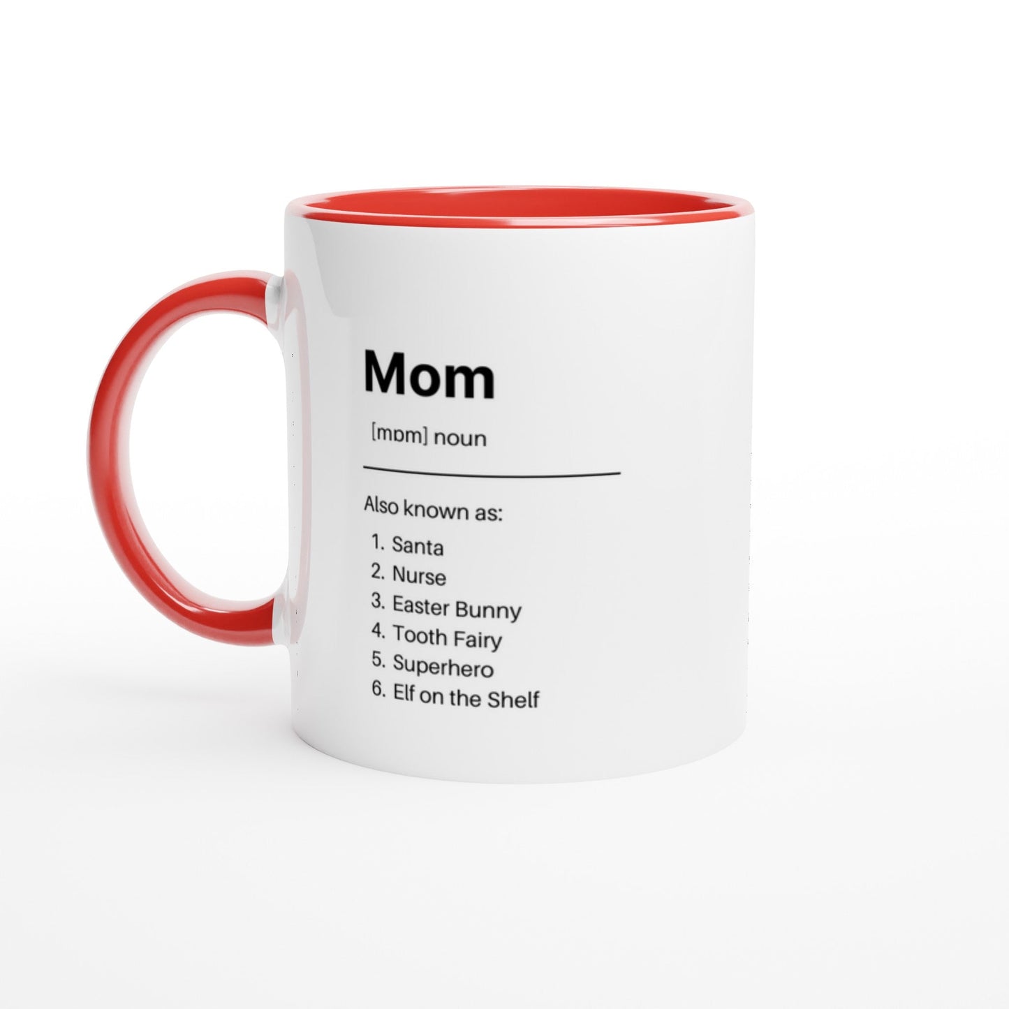 Mom Defined Ceramic Mug with Color Inside - A Buzz with Words