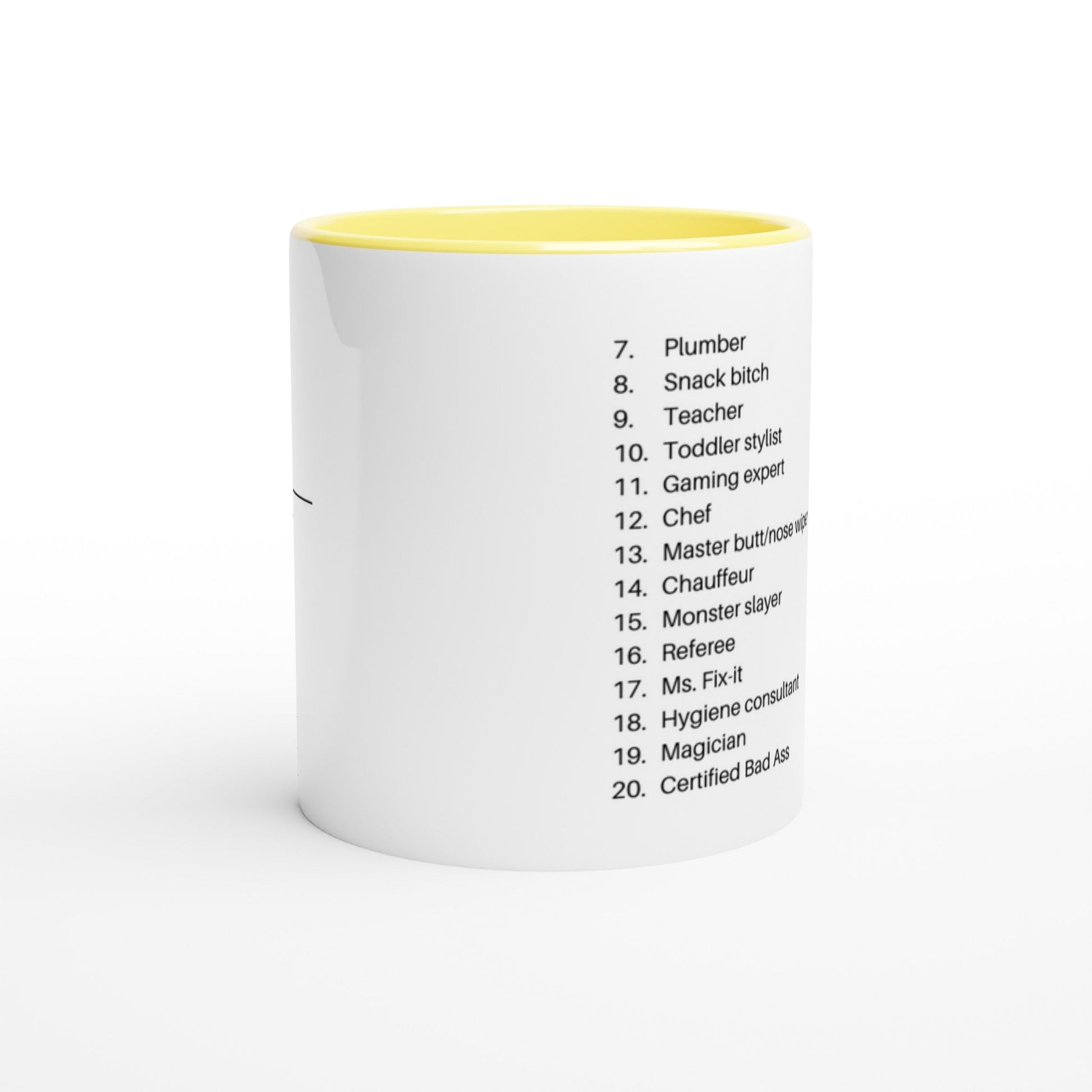 Mom Defined Ceramic Mug with Color Inside - A Buzz with Words