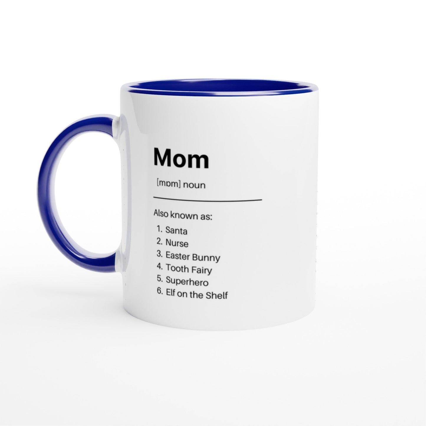 Mom Defined Ceramic Mug with Color Inside - A Buzz with Words