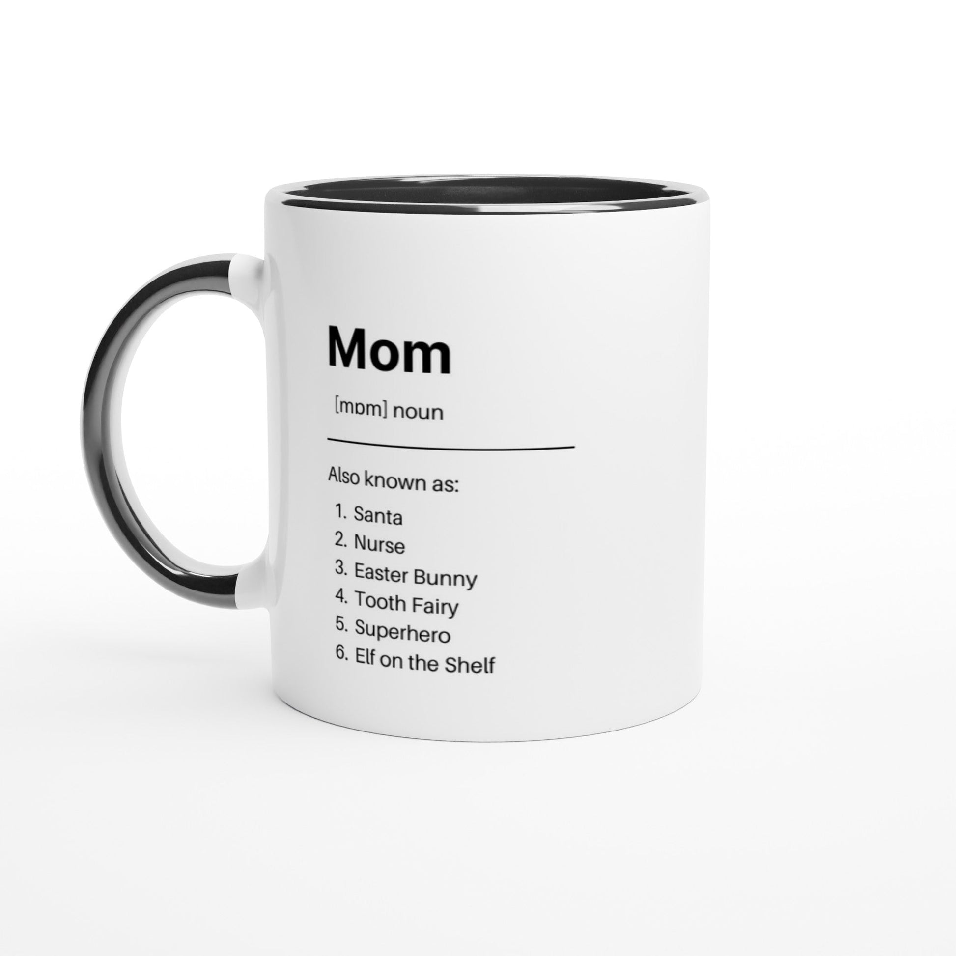 Mom Defined Ceramic Mug with Color Inside - A Buzz with Words