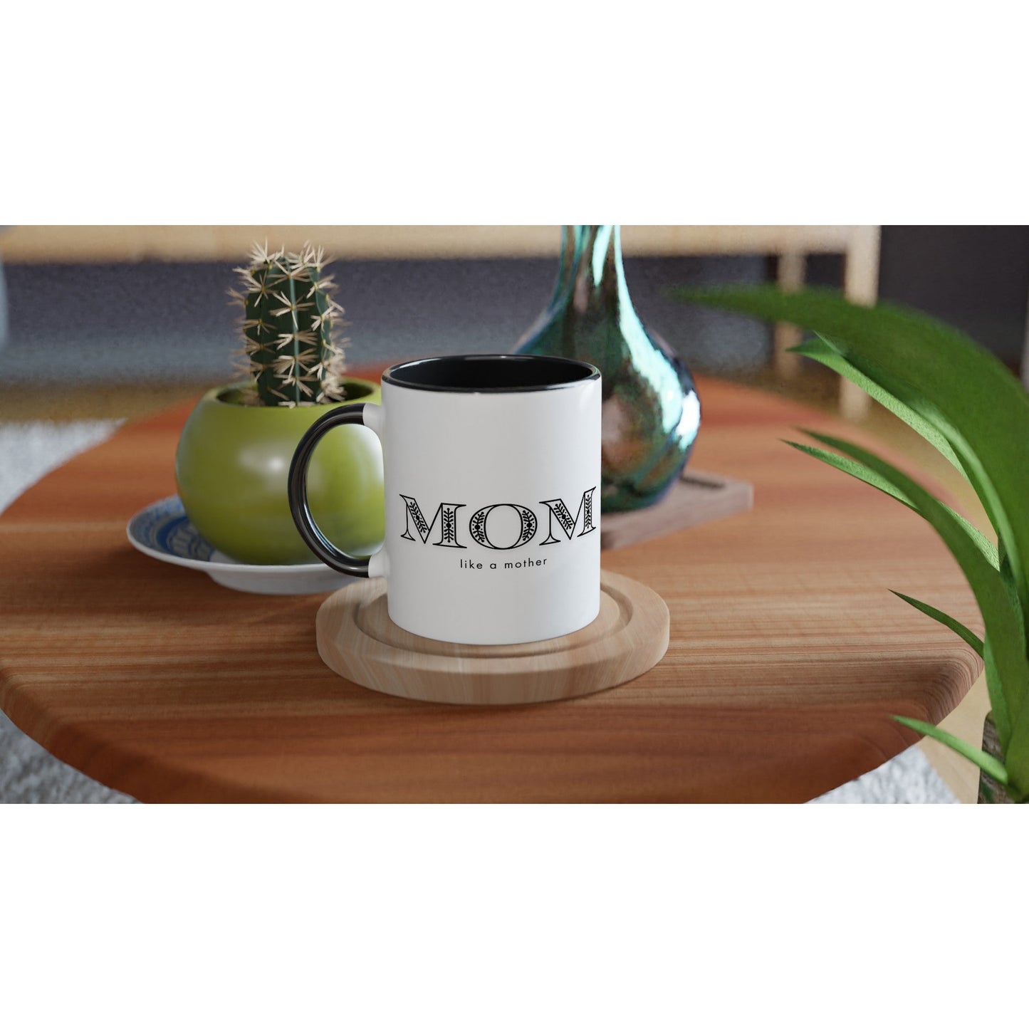 Mom Like a Mother Ceramic Mug with Color Inside - A Buzz with Words