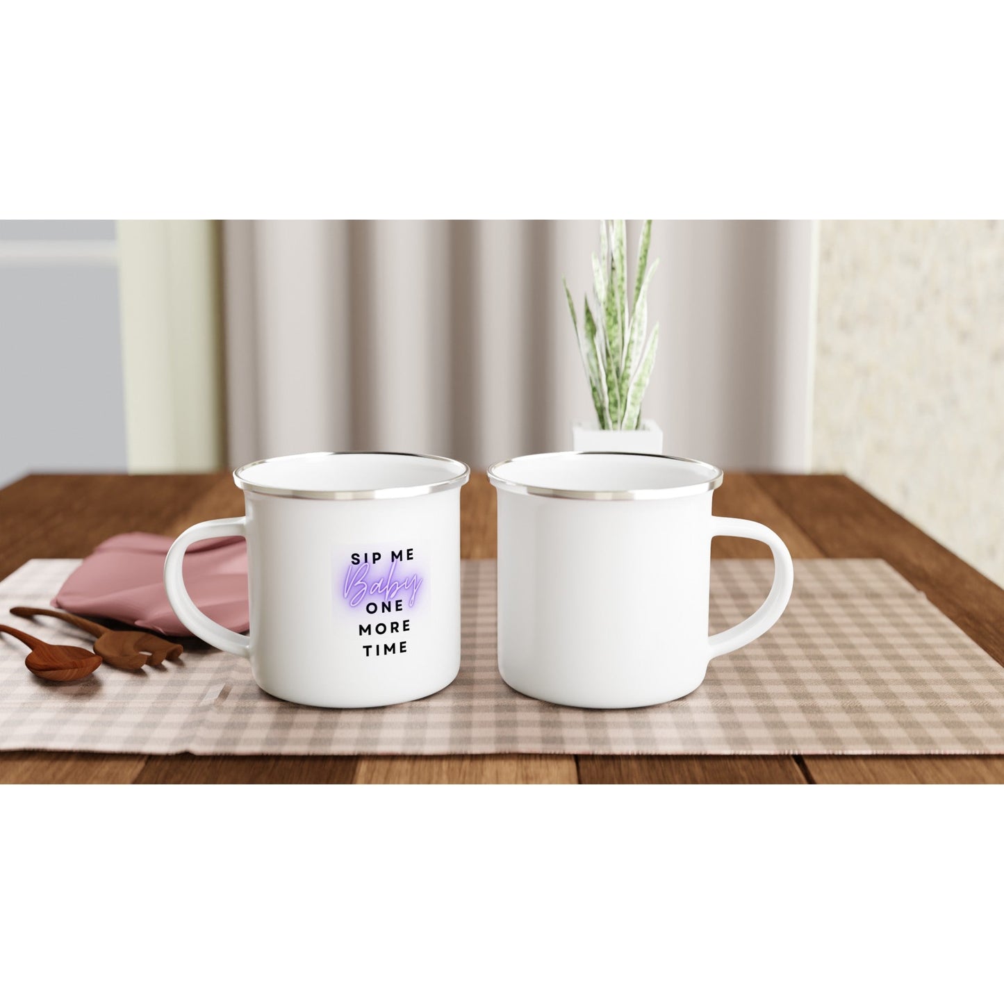 Sip Me Baby One More Time Enamel Mug - A Buzz with Words