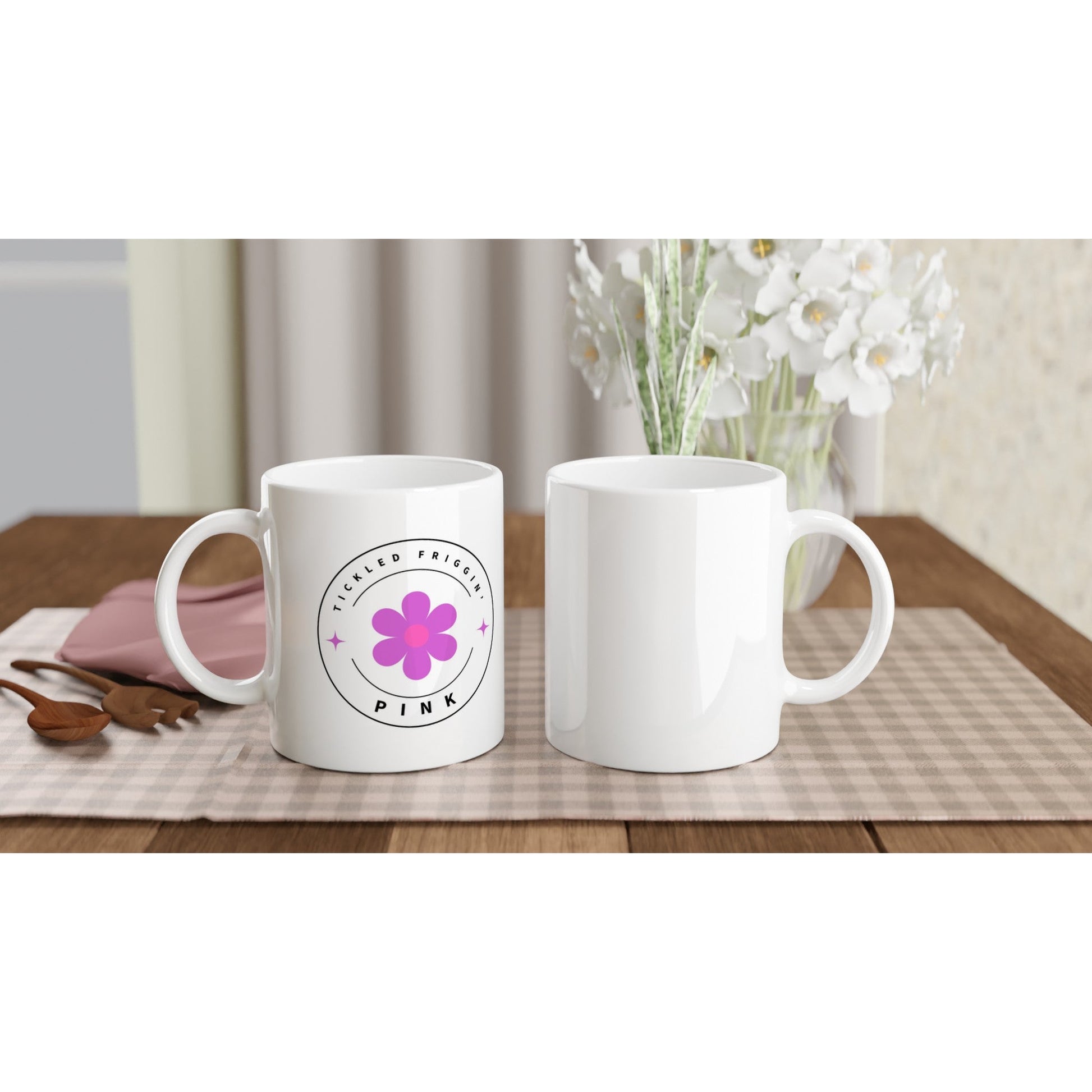 Tickled Pink Ceramic Mug - A Buzz with Words