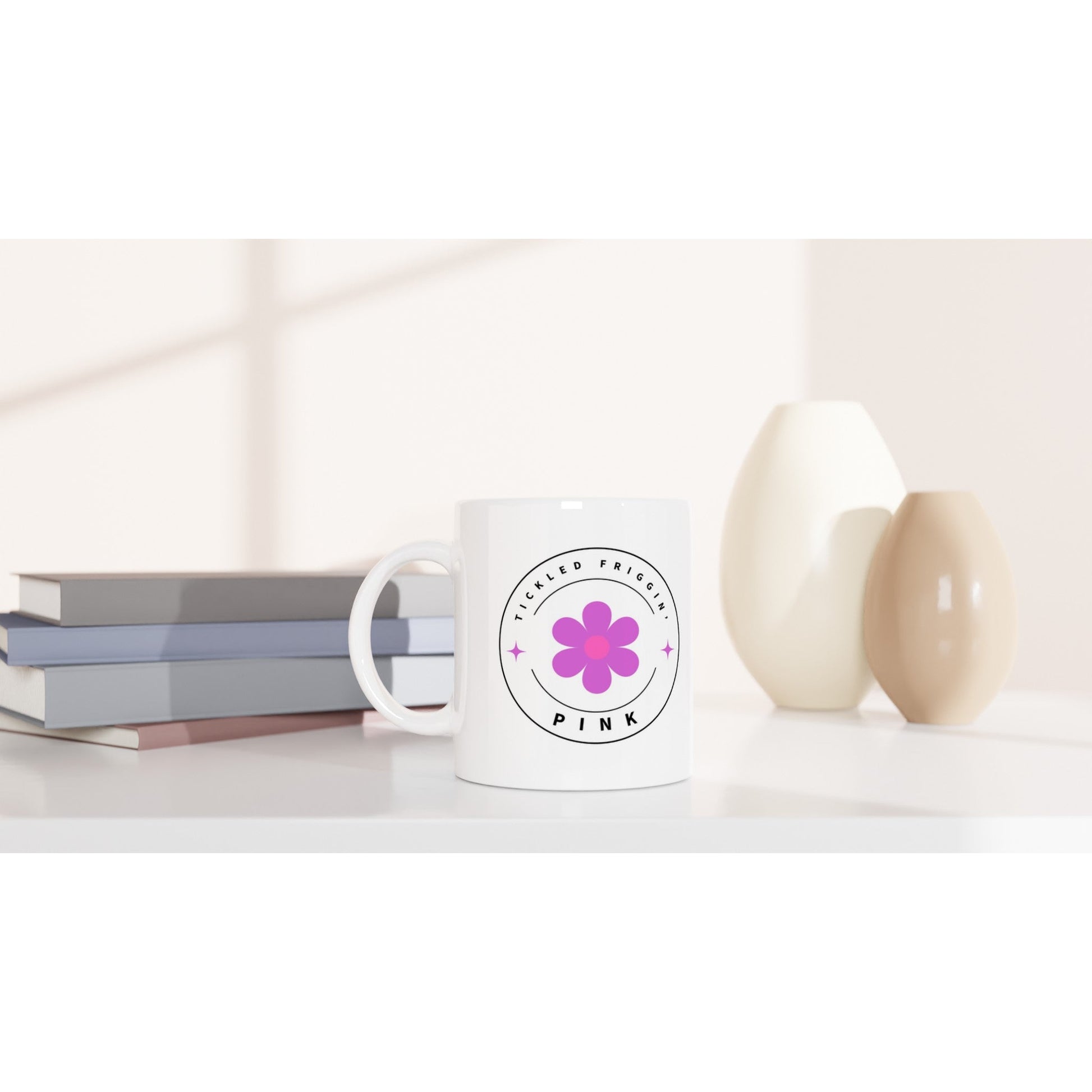 Tickled Pink Ceramic Mug - A Buzz with Words