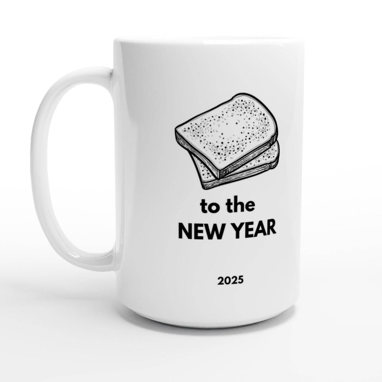 Toast to the New Year Ceramic Mug - A Buzz with Words